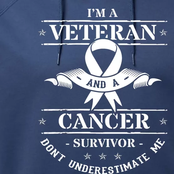 Cancer Survivor Veteran Chemotherapy Warrior Performance Fleece Hoodie