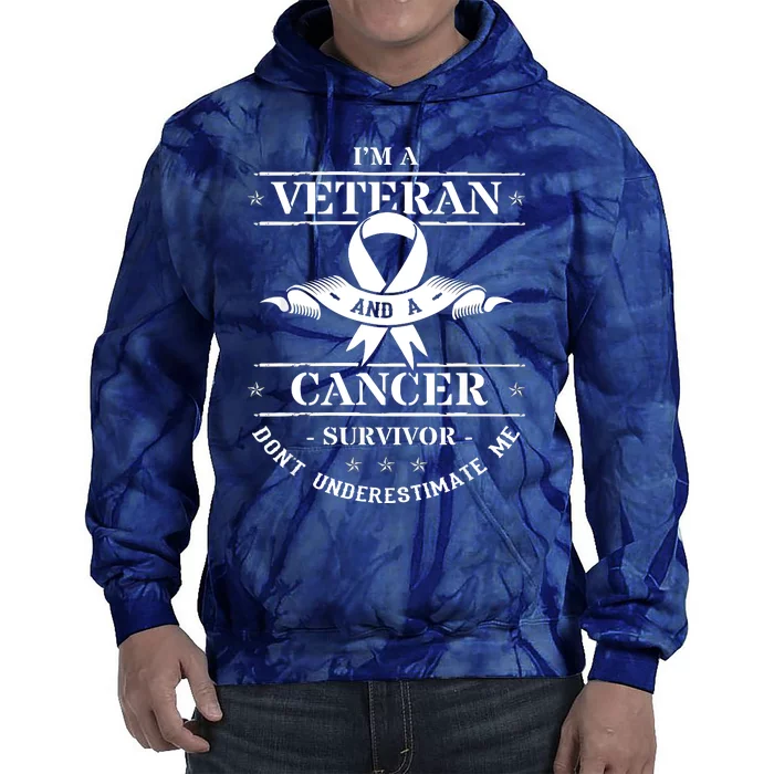 Cancer Survivor Veteran Chemotherapy Warrior Tie Dye Hoodie