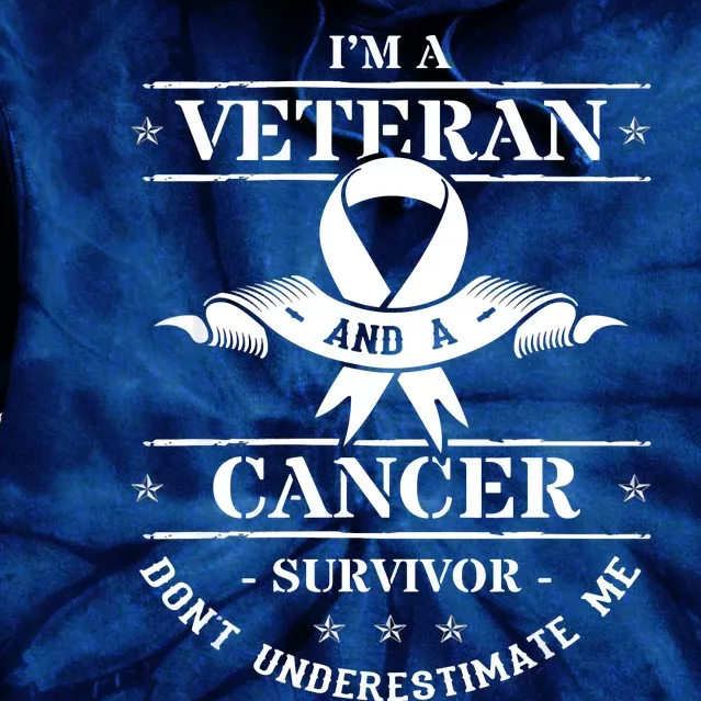 Cancer Survivor Veteran Chemotherapy Warrior Tie Dye Hoodie