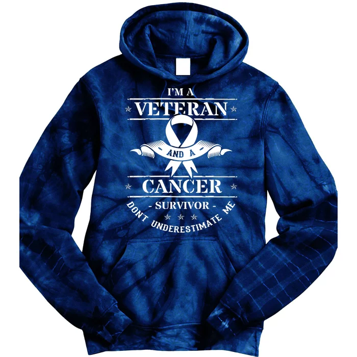 Cancer Survivor Veteran Chemotherapy Warrior Tie Dye Hoodie