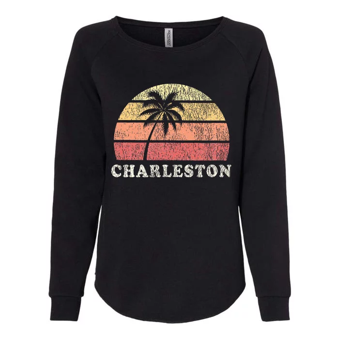 Charleston Sc Vintage 70s Retro Throwback Design Womens California Wash Sweatshirt