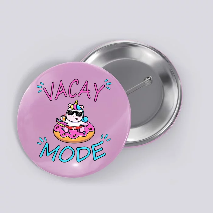 Cute Summer Vacay Mode Beach Mode Unicorn Cruise Button