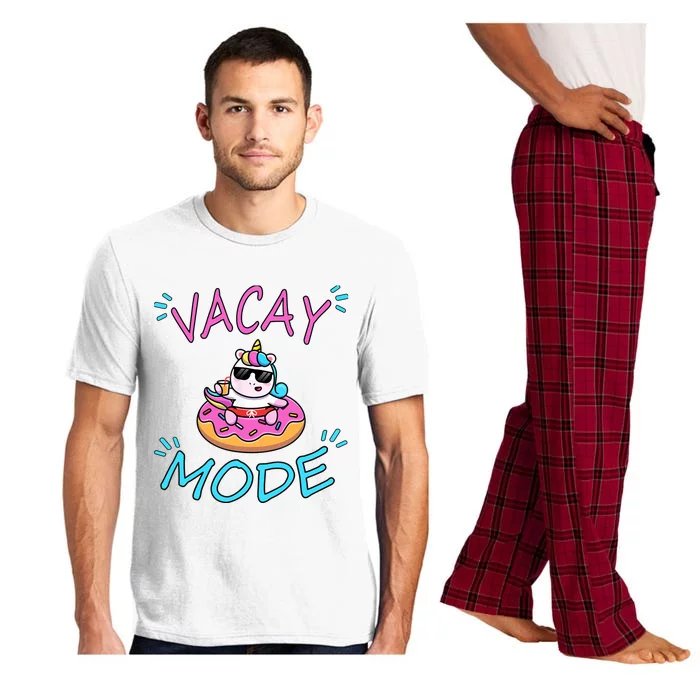 Cute Summer Vacay Mode Beach Mode Unicorn Cruise Pajama Set