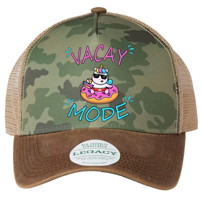 Cute Summer Vacay Mode Beach Mode Unicorn Cruise Legacy Tie Dye Trucker Hat