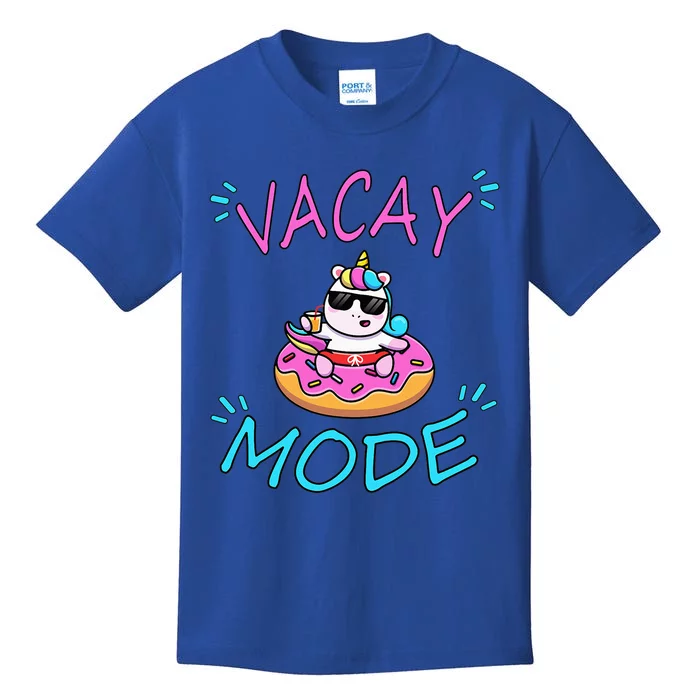 Cute Summer Vacay Mode Beach Mode Unicorn Cruise Kids T-Shirt