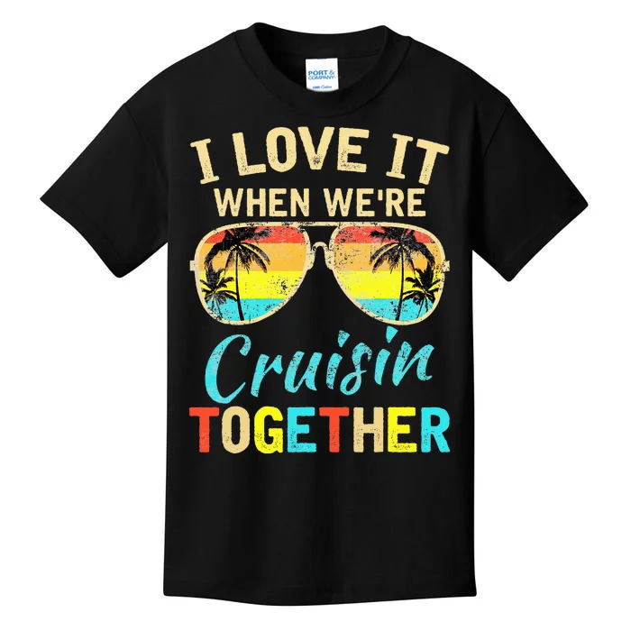 Cruise Ship Vacation Friends Buddies Couples Girl I Love It Kids T-Shirt