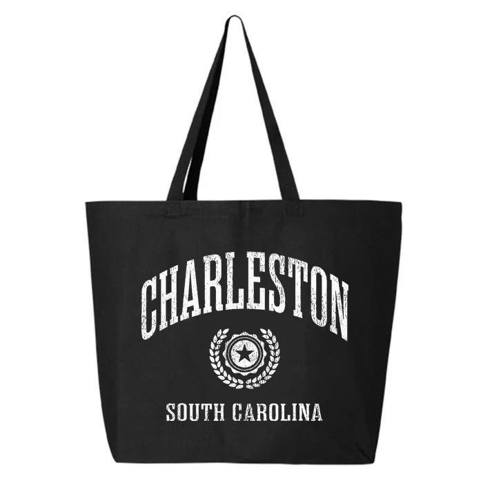 Charleston Sc Vintage College Sports Design 25L Jumbo Tote