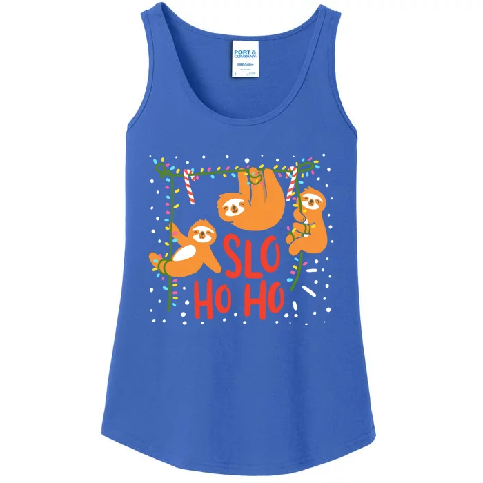 Christmas Sloth Vintage Gift Ladies Essential Tank