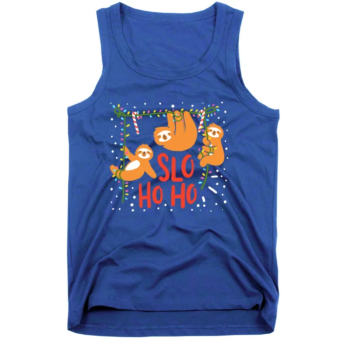 Christmas Sloth Vintage Gift Tank Top