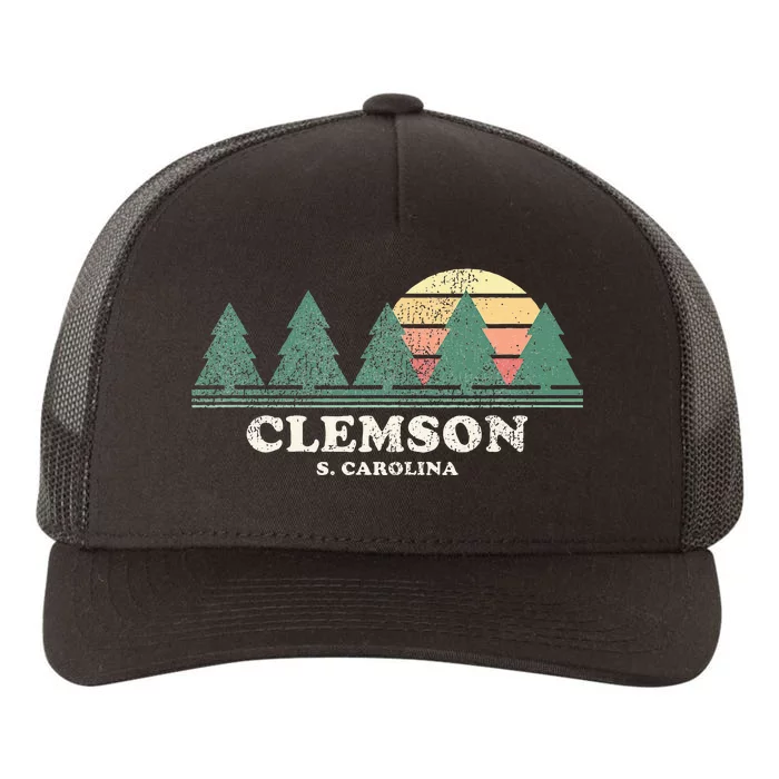 Clemson Sc Vintage Throwback Retro 70s Yupoong Adult 5-Panel Trucker Hat