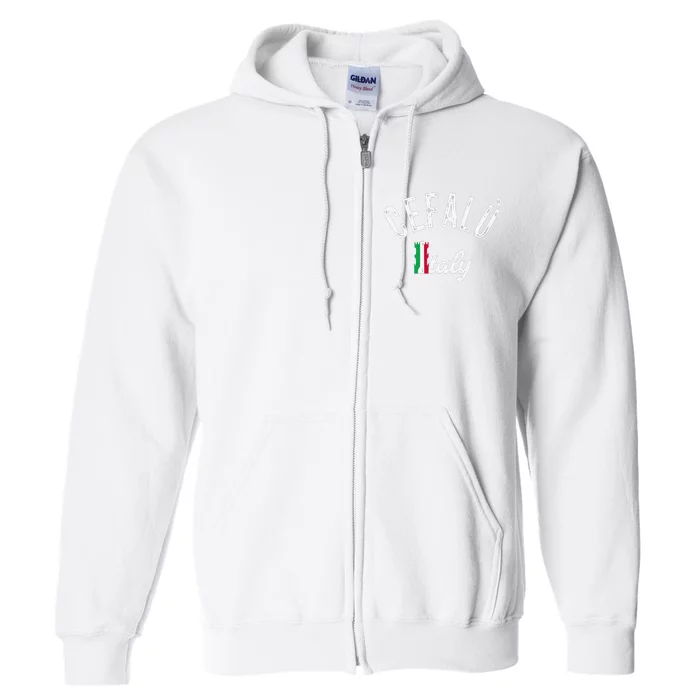 Cefalù Sicily Vacation Souvenir Retro Cefalù Full Zip Hoodie