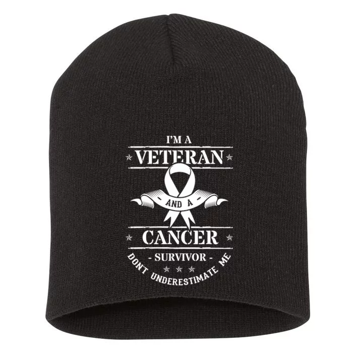 Cancer Survivor Veteran Chemotherapy Warrior Short Acrylic Beanie