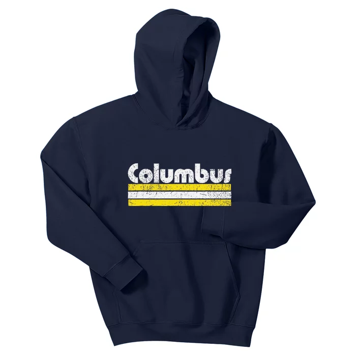 Columbus Soccer Vintage City Kids Hoodie