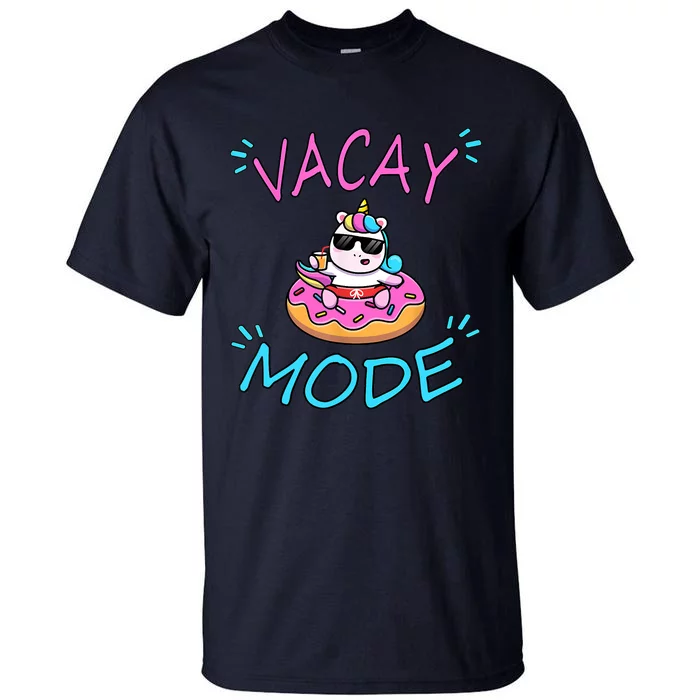 Cute Summer Vacay Mode Beach Mode Unicorn Cruise Tall T-Shirt