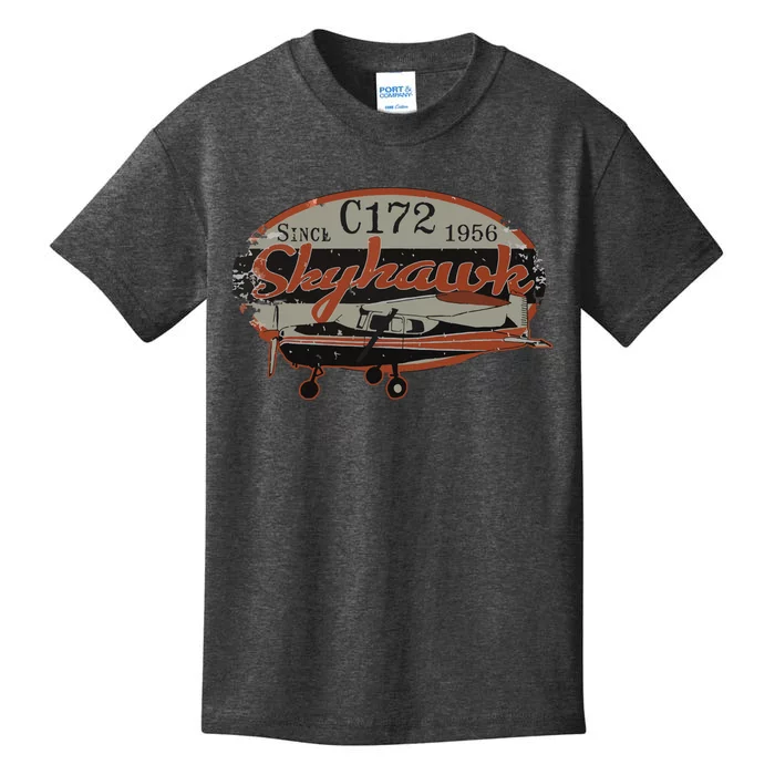 C172 Skyhawk Vintage Retro C172 Airplane Flying Pilot Kids T-Shirt