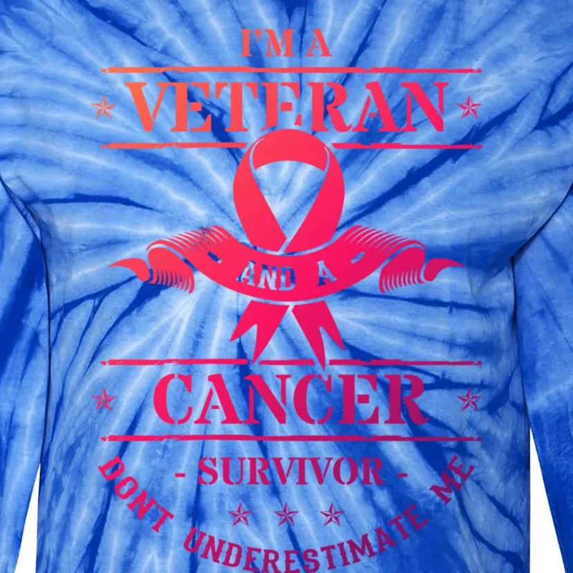 Cancer Survivor Veteran Chemotherapy Warrior Gift Tie-Dye Long Sleeve Shirt