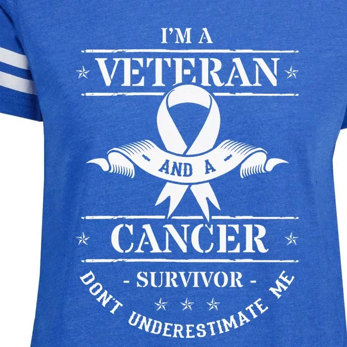 Cancer Survivor Veteran Chemotherapy Warrior Enza Ladies Jersey Football T-Shirt