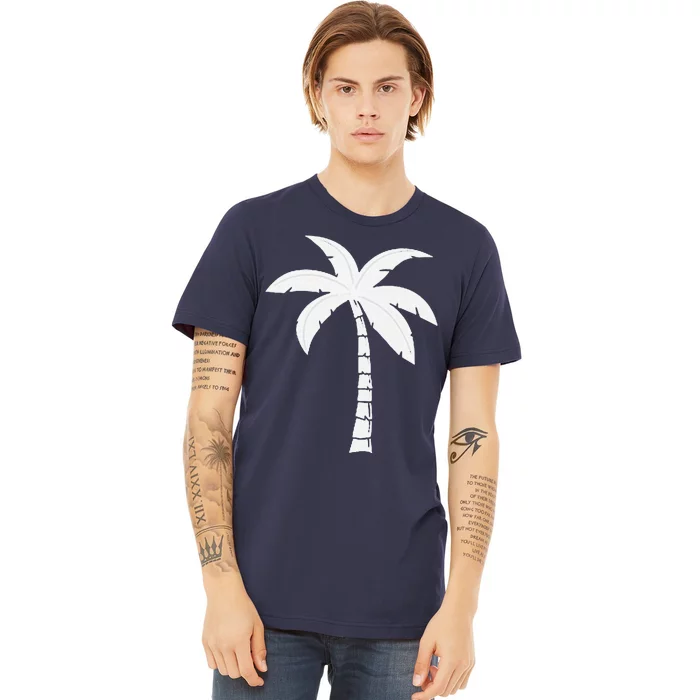 Cool Summer Vacation Beach Palm Tree Premium T-Shirt