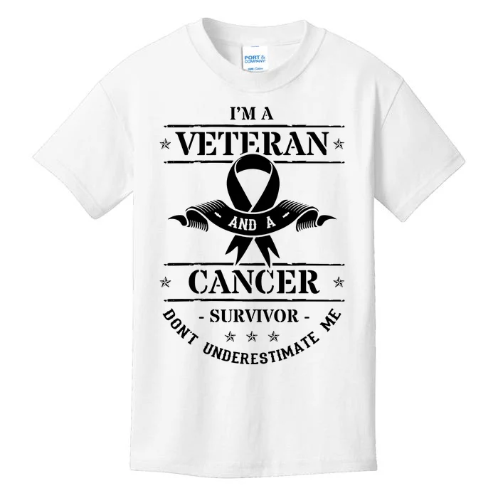 Cancer Survivor Veteran Chemotherapy Warrior Kids T-Shirt