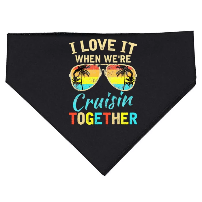 Cruise Ship Vacation Friends Buddies Couples I Love It USA-Made Doggie Bandana