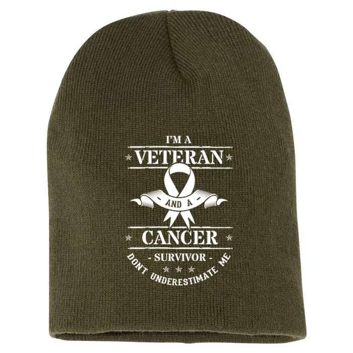 Cancer Survivor Veteran Chemotherapy Warrior Short Acrylic Beanie