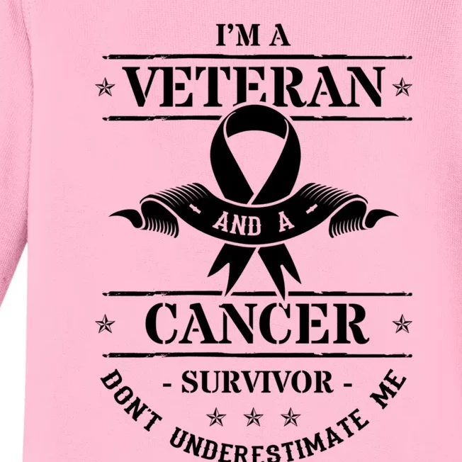 Cancer Survivor Veteran Chemotherapy Warrior Baby Long Sleeve Bodysuit