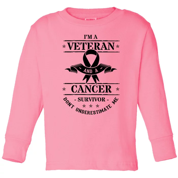 Cancer Survivor Veteran Chemotherapy Warrior Toddler Long Sleeve Shirt