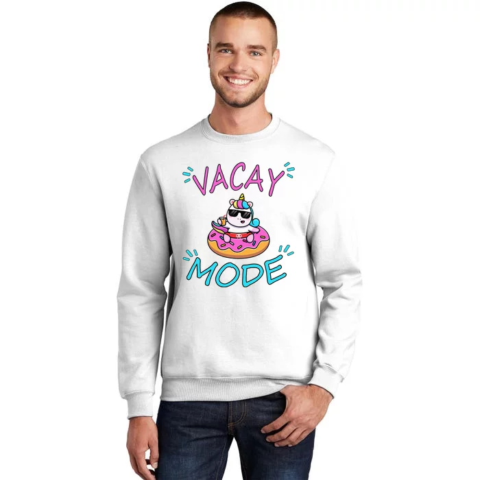 Cute Summer Vacay Mode Beach Mode Unicorn Cruise Sweatshirt