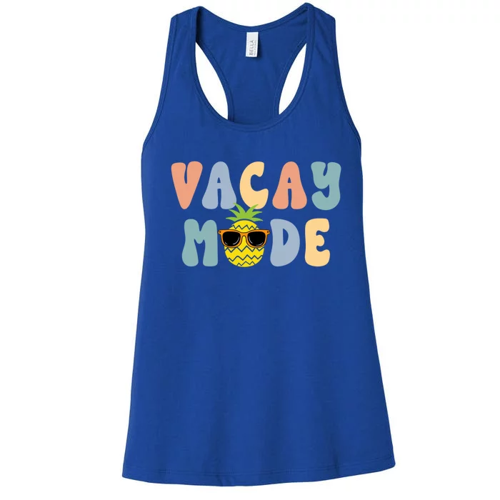 Cute Summer Vacay Mode Family Vacation Squad Gift Women's Racerback Tank