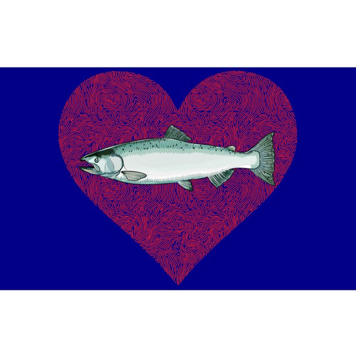 Chinook Salmon Valentines Day Fish Love Fingerprint Gift Bumper Sticker