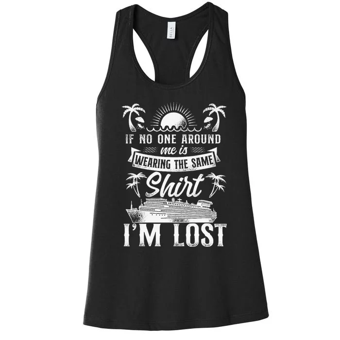 Cruise Ship Vacation Friends Buddies Family Women's Racerback Tank