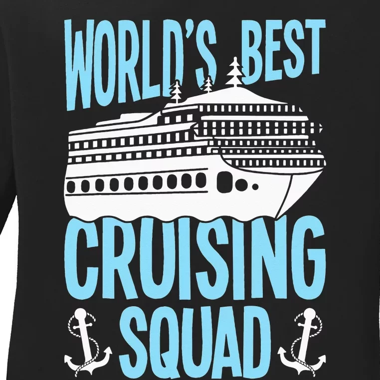 Cruising Ship Vacation Birthday Party Cruising Crew Cruise Ladies Long Sleeve Shirt