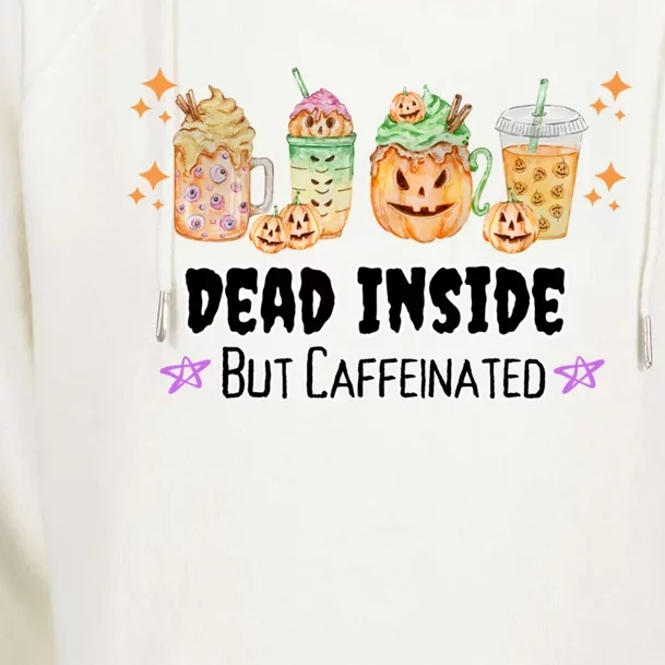 Cute Spooky Vibes Pumpkin Spice Coffee Halloween Moms Gift Womens Funnel Neck Pullover Hood