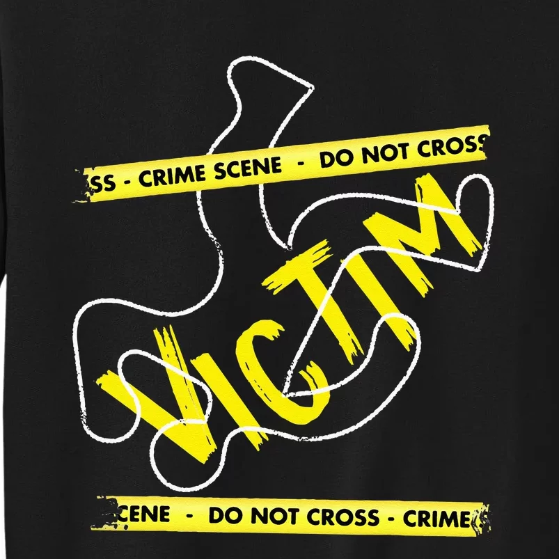 Crime Scene Victim Murder Mystery Dinner Chalk Outline Sweatshirt