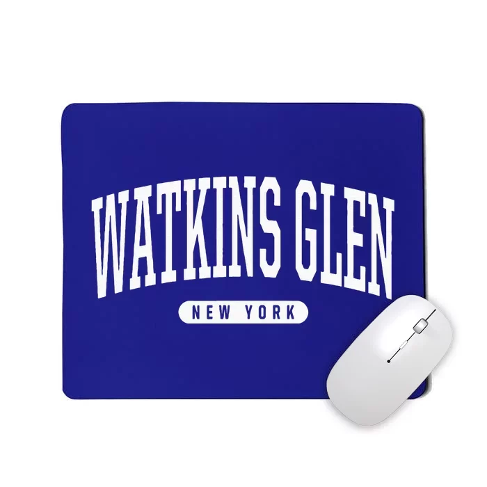 College Style Watkins Glen New York Souvenir Gift Mousepad