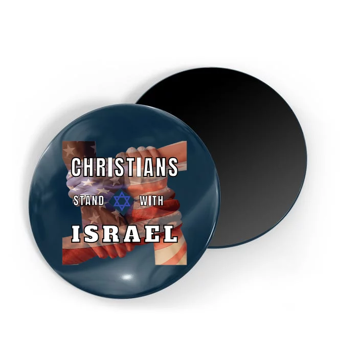 Christians Stand With Israel Amercan Flag Patriotic Magnet