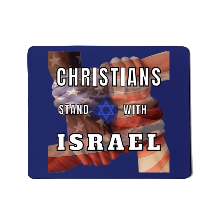 Christians Stand With Israel Amercan Flag Patriotic Mousepad