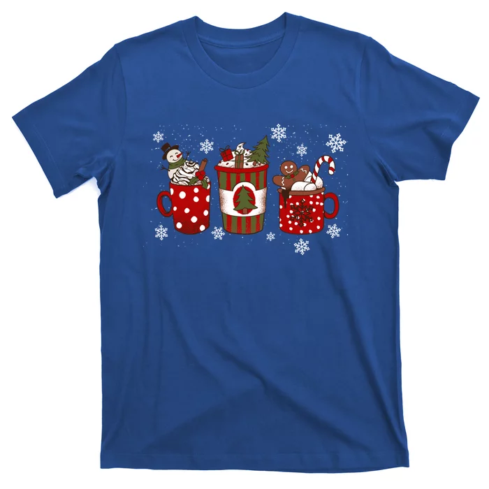 Cozy Snowy Winter Coffee Christmas Funny Gift For Coffee Lovers Cute Gift T-Shirt