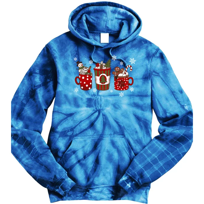 Cozy Snowy Winter Coffee Christmas Funny Gift For Coffee Lovers Cute Gift Tie Dye Hoodie