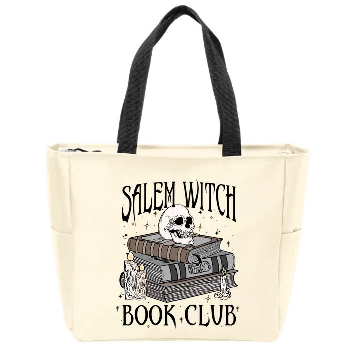 Cool Salem Witch Book Club Book Lovers Spooky Halloween Cool Gift Zip Tote Bag