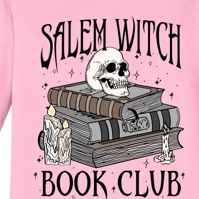 Cool Salem Witch Book Club Book Lovers Spooky Halloween Cool Gift Baby Long Sleeve Bodysuit