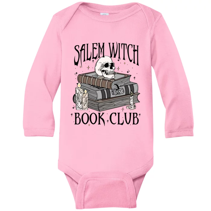 Cool Salem Witch Book Club Book Lovers Spooky Halloween Cool Gift Baby Long Sleeve Bodysuit