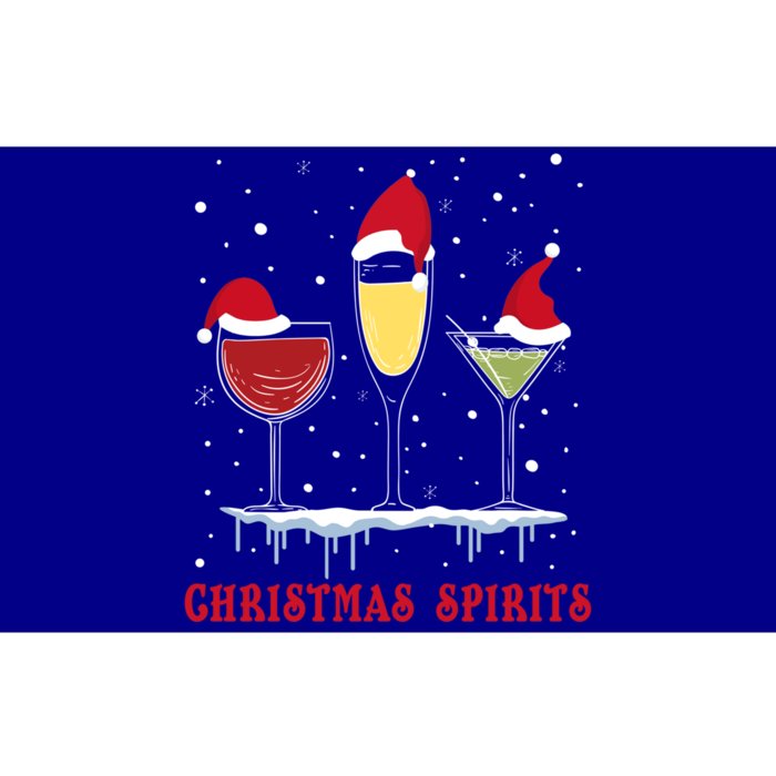 Christmas Spirits Wine Bubbly Martinis Gift Bumper Sticker