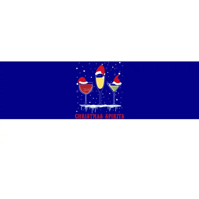 Christmas Spirits Wine Bubbly Martinis Gift Bumper Sticker