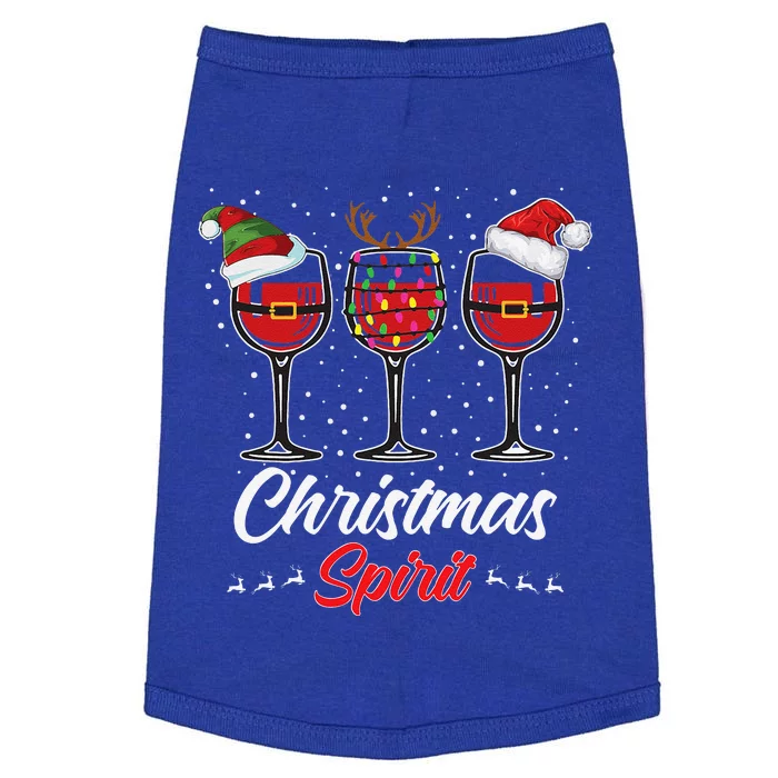 Christmas Spirits Wine Glasses Doggie Tank