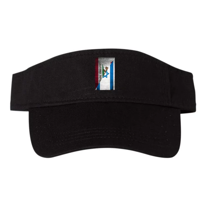 California Stands With Israeli Flag California Flag Valucap Bio-Washed Visor