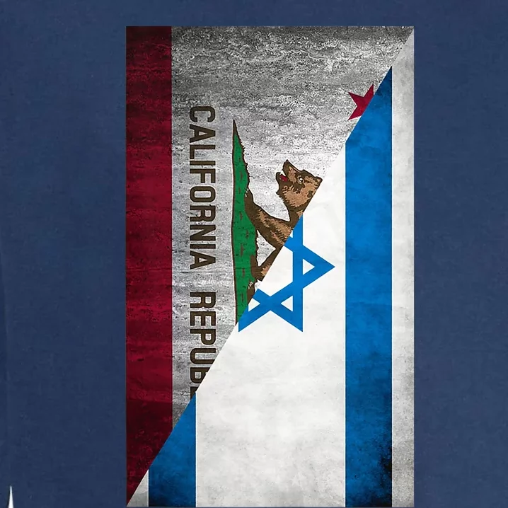 California Stands With Israeli Flag California Flag Garment-Dyed Sweatshirt