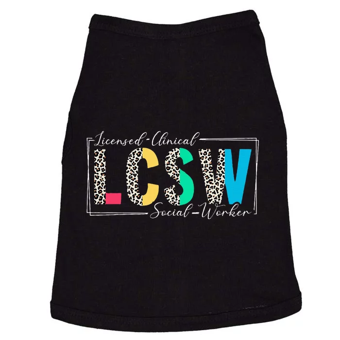 Clinical Social Worker Leopard Lcsw Doggie Tank