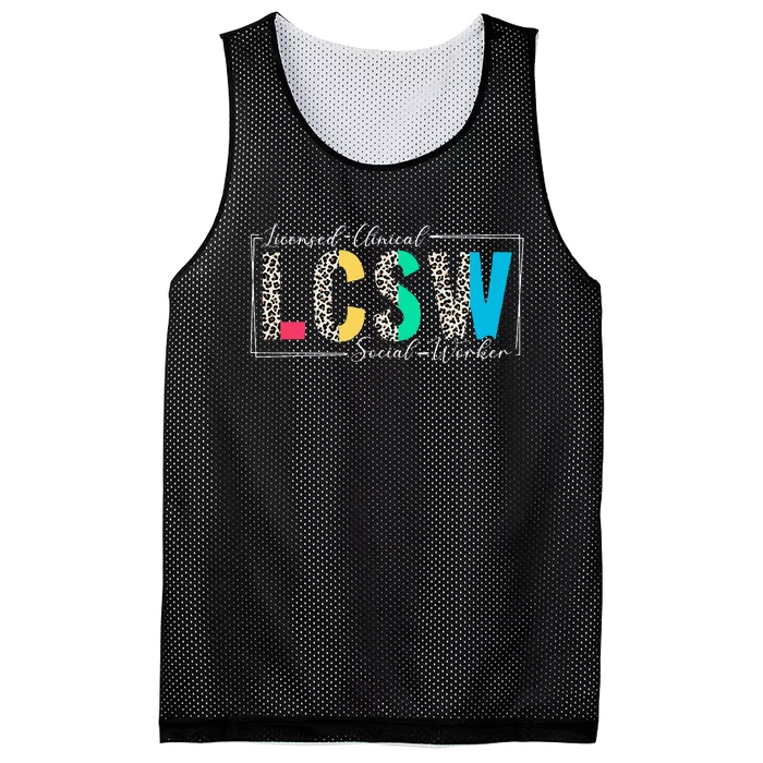 Clinical Social Worker Leopard Lcsw Mesh Reversible Basketball Jersey Tank