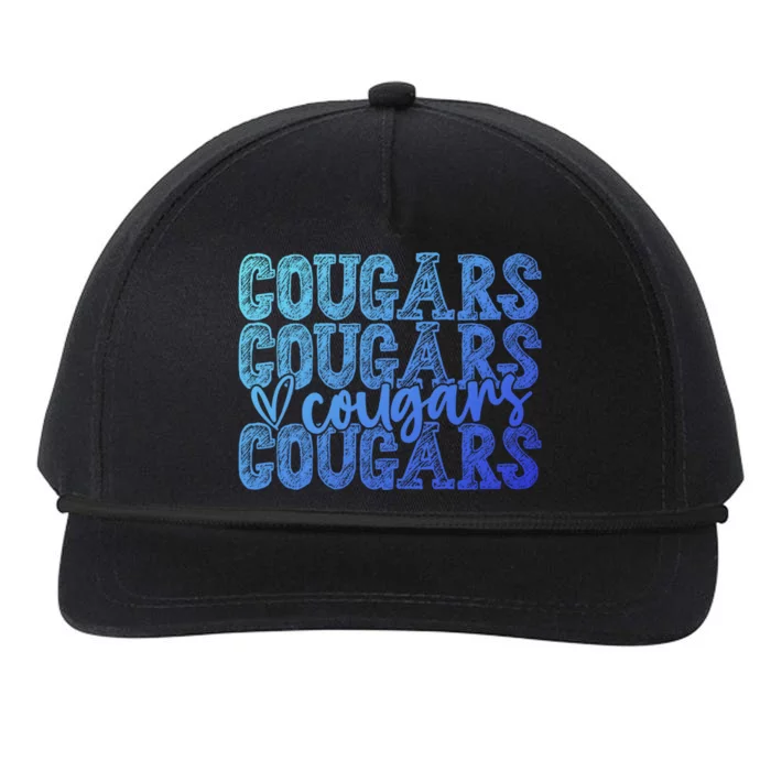 Cougars Spirit Wear Game Day School Mascot Sport Fan Team Gift Snapback Five-Panel Rope Hat